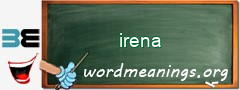 WordMeaning blackboard for irena